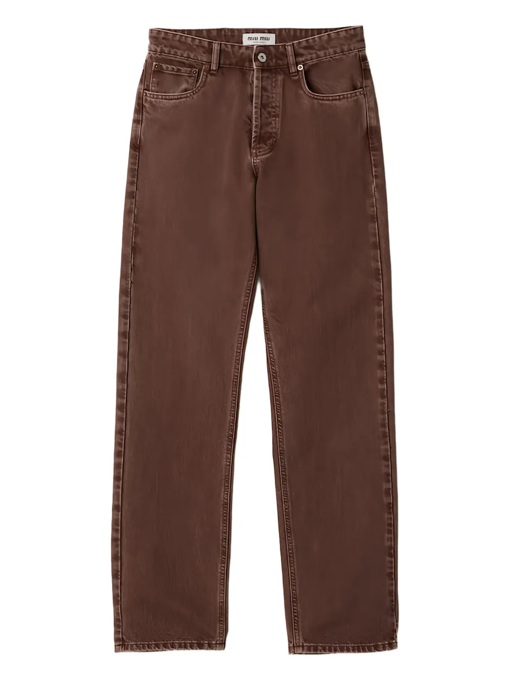 Miu Katoenen jeans Bruin