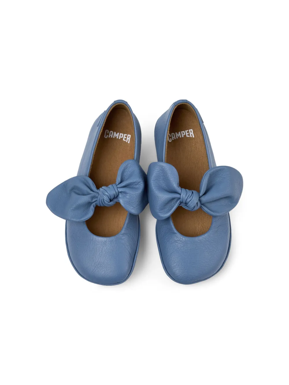 Camper Kids bow-embellished ballerina shoes Blue