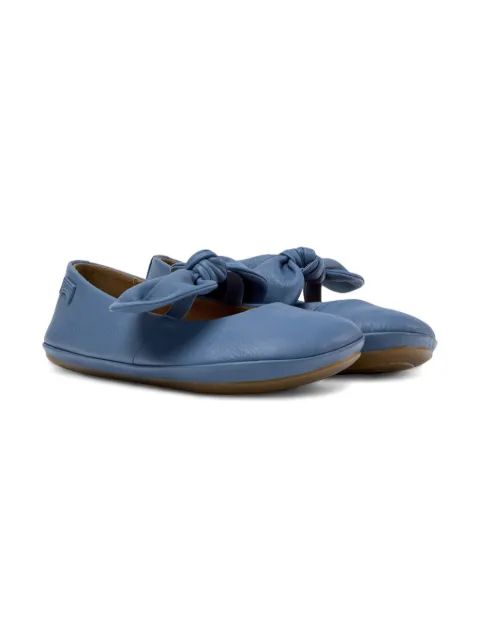 Camper Kids bow-embellished ballerina shoes