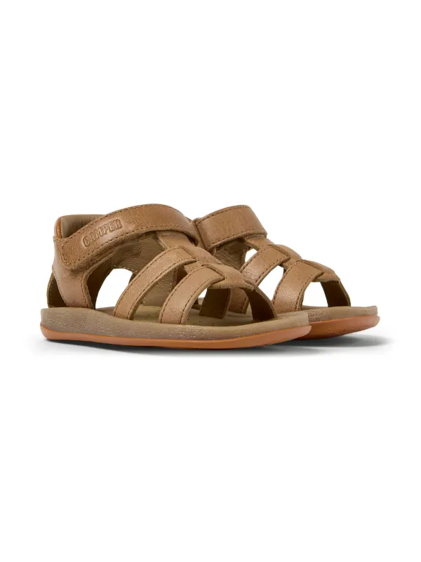 Camper Bicho Sandales Fisherman Enfant - Cuir Véritable Bleu Marine, Scratch Confort