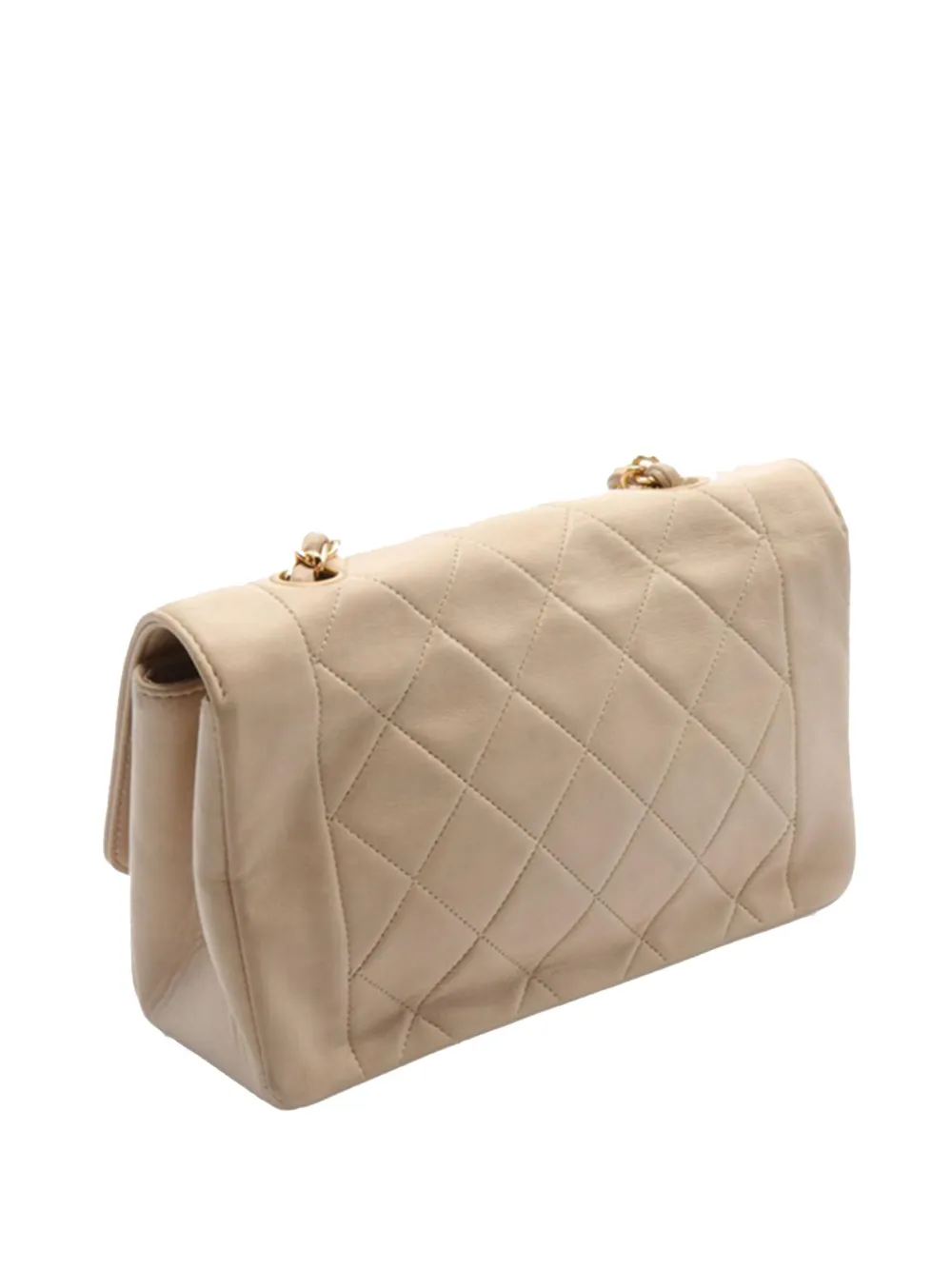 CHANEL Pre-Owned 1991-1994 medium Diana Flap lamsleren crossbodytas - Bruin