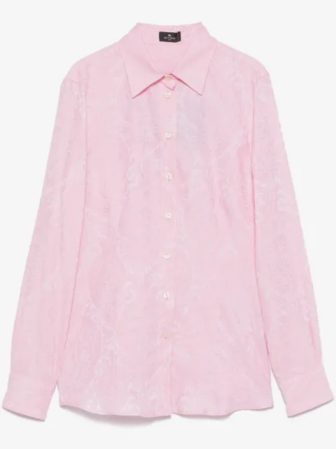 ETRO figure-hugging Paisley jacquard shirt