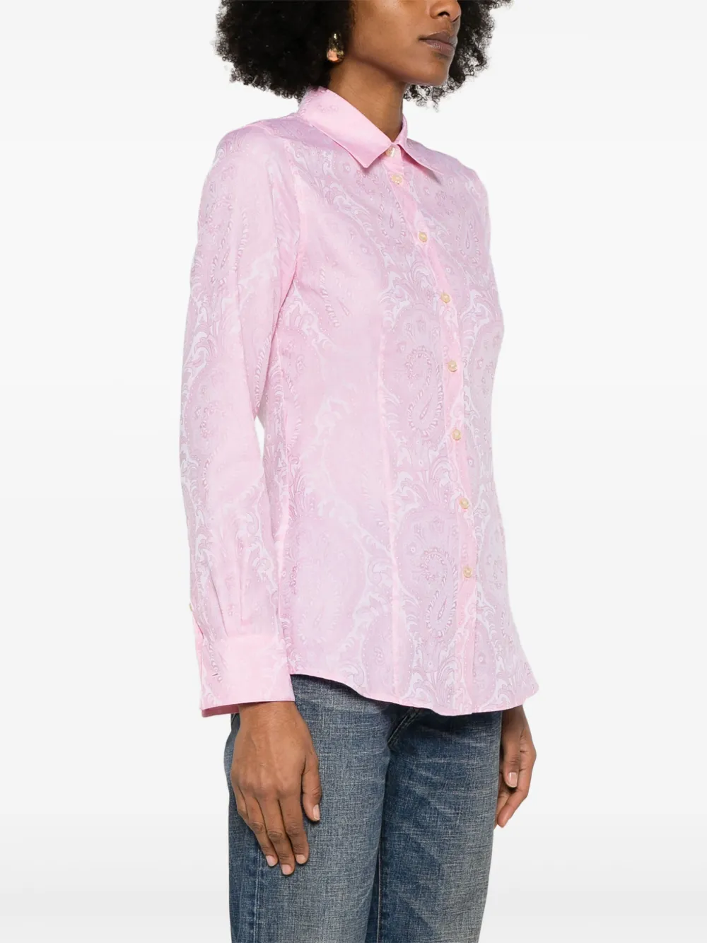 ETRO Overhemd met paisley-jacquard Roze
