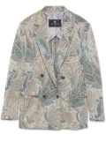 ETRO paisley-jacquard blazer - Blue