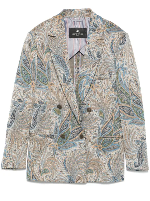 ETRO blazer con motivo de cachemira en jacquard