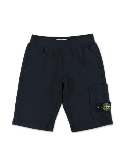 Stone Island Junior Shorts con applicazione Compass
