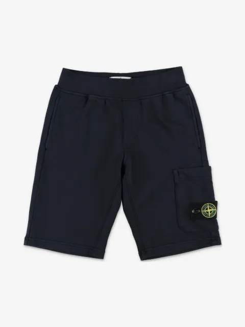 Stone Island Junior bermudas con distintivo Compass