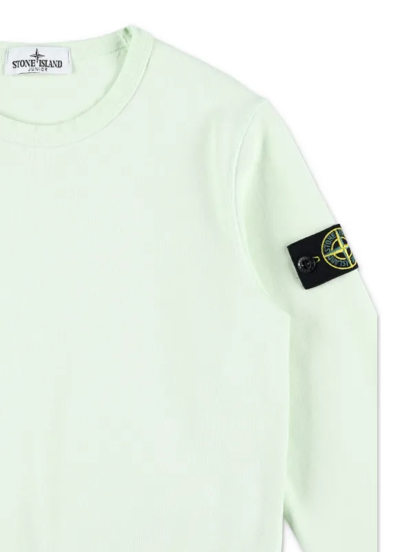 Stone Island Junior コンパスパッチ スウェットシャツ | グリーン 