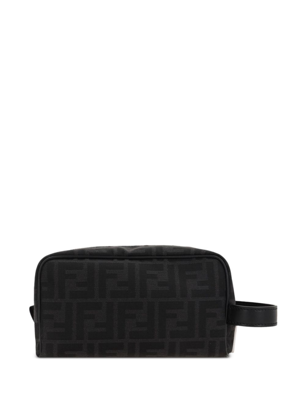 FENDI small FF-jacquard wash bag - Black