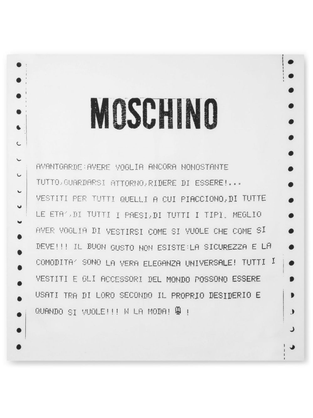 MOSCHINO LOGO印花围巾 