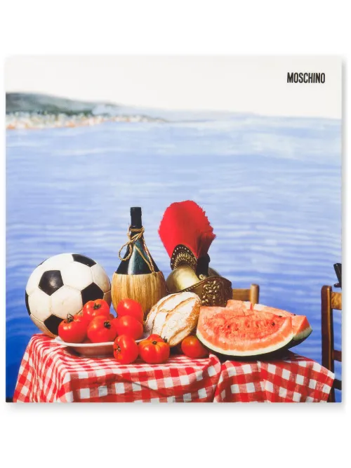 Écharpe à imprimé graphique - Moschino - Modalova