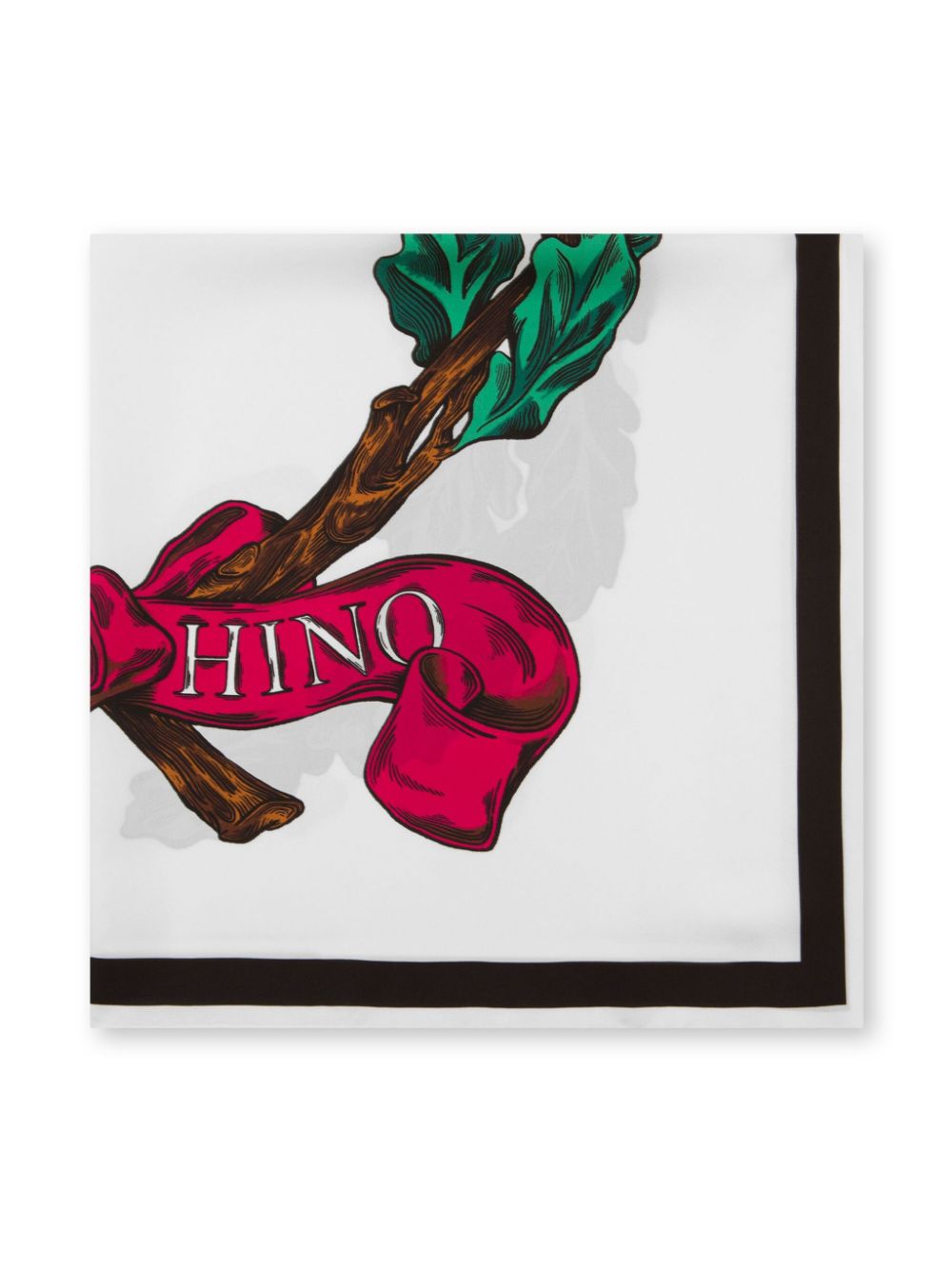 Moschino logo-print scarf - Wit