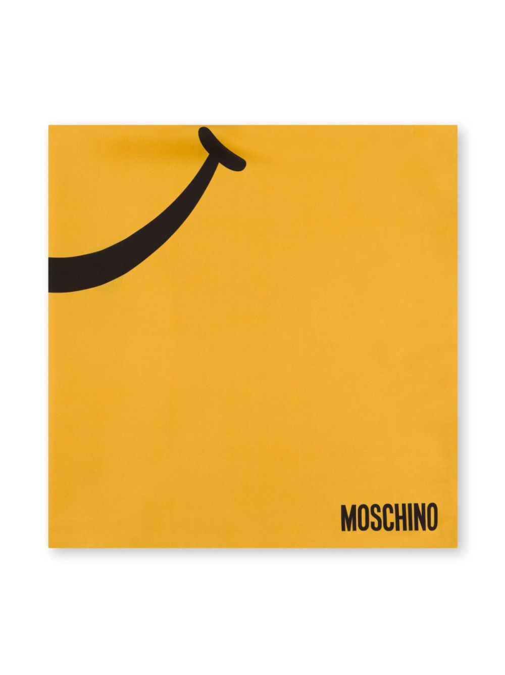 Moschino smiley-print scarf - Geel