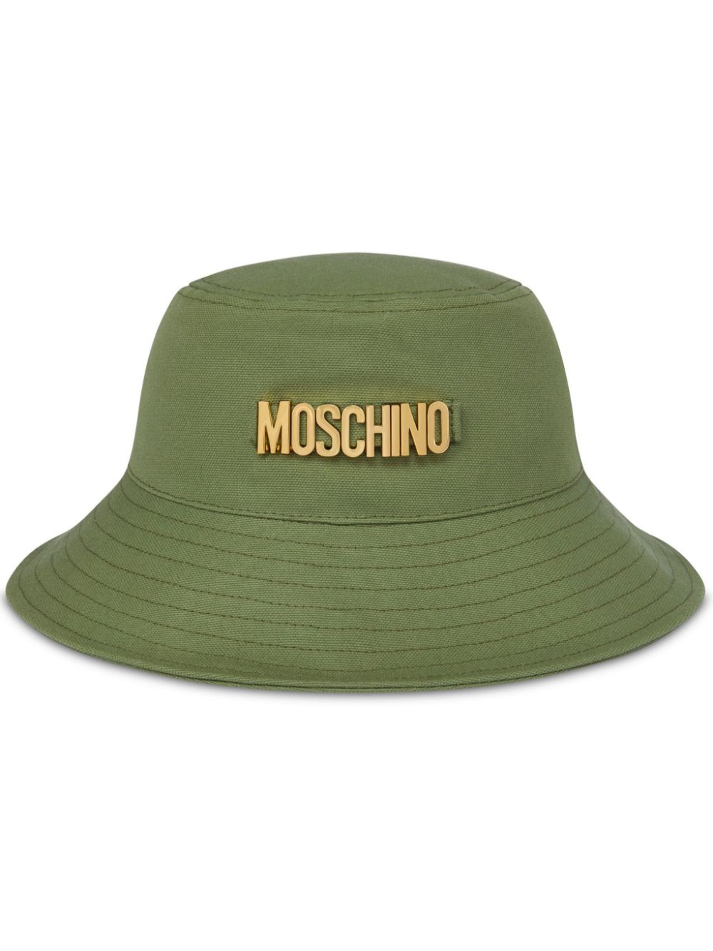 Moschino logo-lettering bucket hat Groen