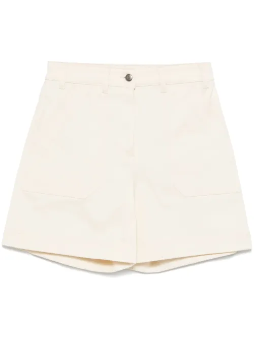Moncler short en gabardine - Blanc - Moncler - Modalova