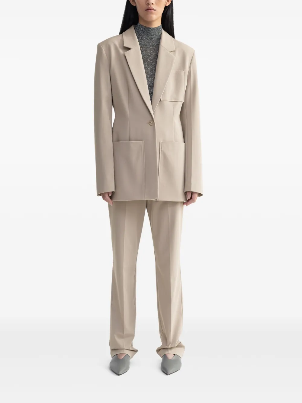 AERON Getailleerde blazer - Beige