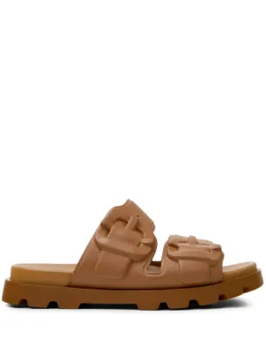 Camper Brutus Buckled Suede Sandals | Brown | FARFETCH display picture 1