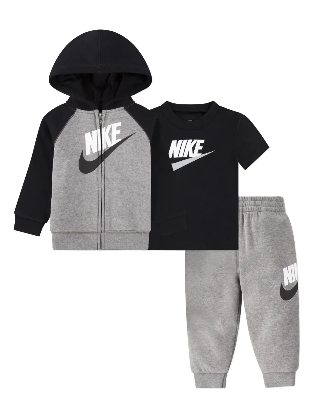 Nike Kids ロゴプリント トラックスーツ 3点セット - グレー Nike Kids ロゴプリント トラックスーツ 3点セット - グレー