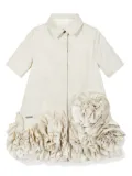 JESSIE AND JAMES flower ruffled shirt dress - Neutrals