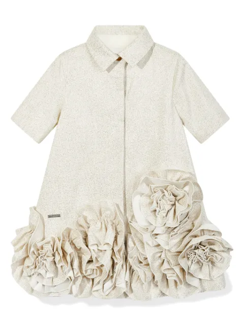 JESSIE AND JAMES flower ruffled shirt dress 
