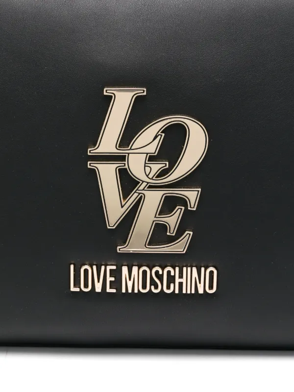 LOVE MOSCHINO レディースバッグ ブラック ロゴプレート Love Moschino ロゴプレート ショルダーバッグ | ブラック