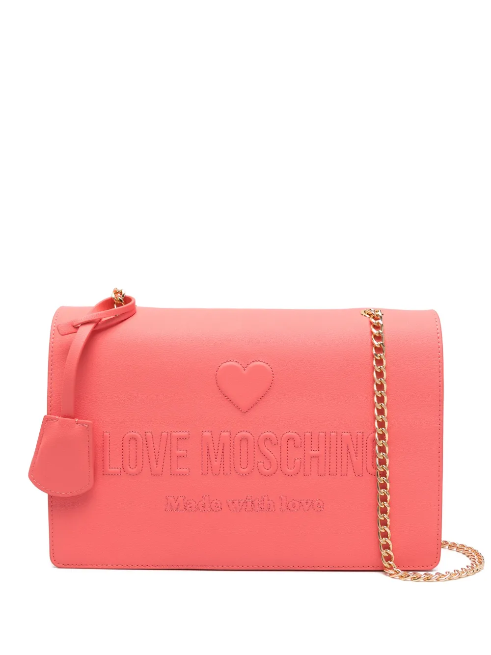 Love Moschino ロゴエンボス ショルダーバッグ - ピンク Love Moschino ロゴエンボス ショルダーバッグ - ピンク