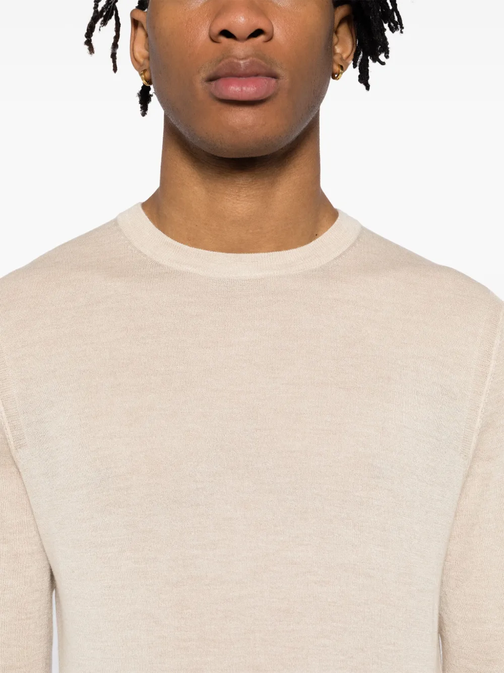 N.Peal Covent FG trui met ronde hals Beige