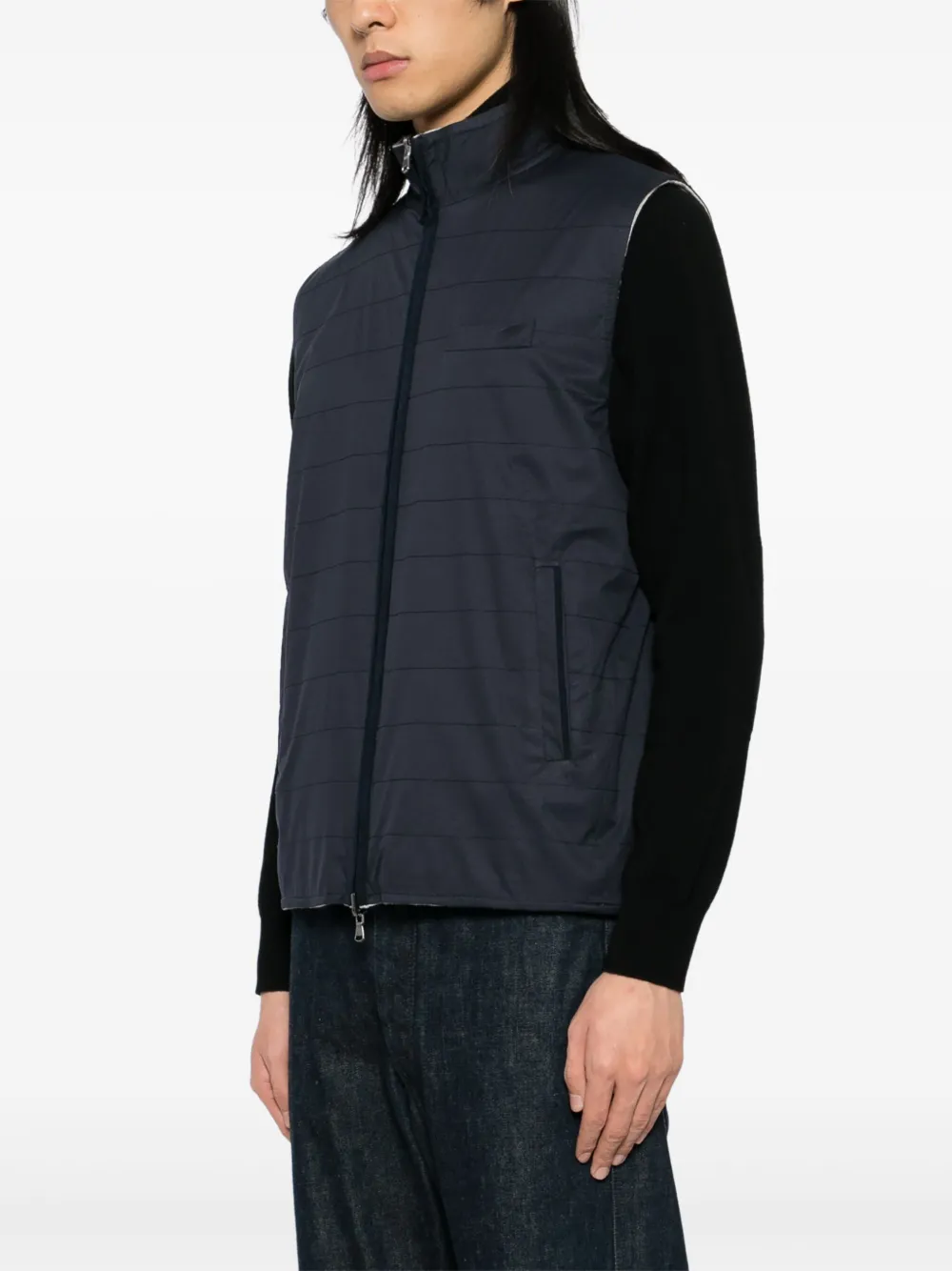 N.Peal Omkeerbaar gilet Blauw