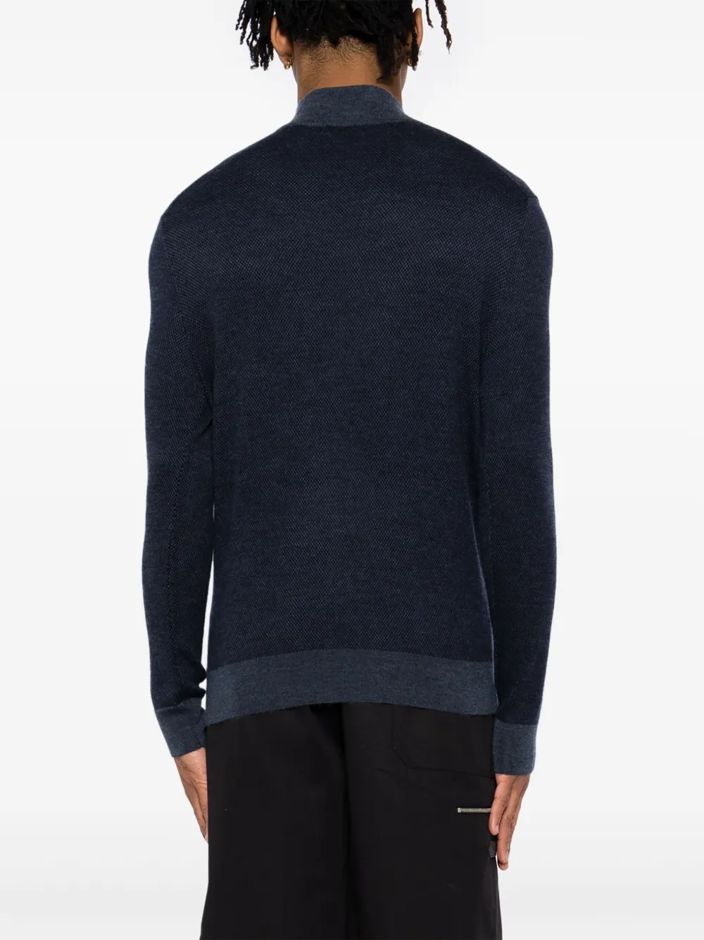 N.Peal Regent vest met vogelprint Blauw