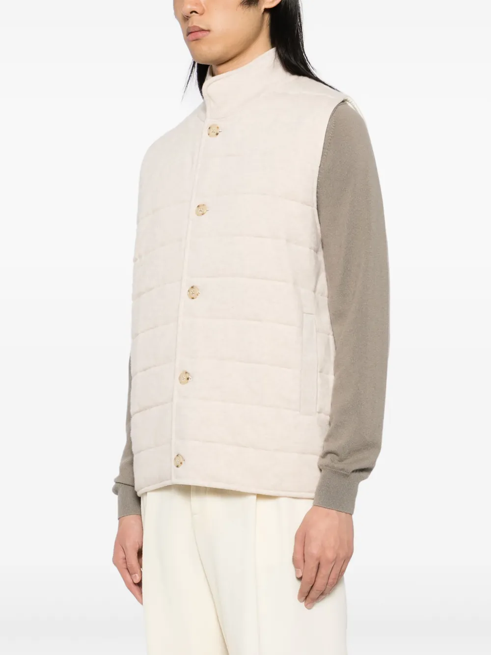 N.Peal Kasjmier bodywarmer Beige