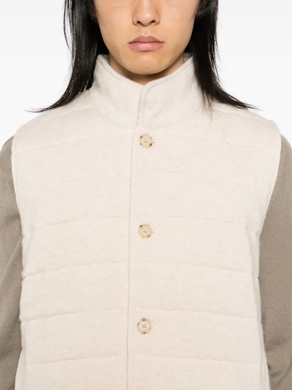 N.Peal Kasjmier bodywarmer Beige