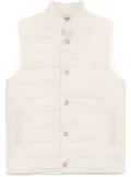 N.Peal quilted cashmere gilet - Neutrals