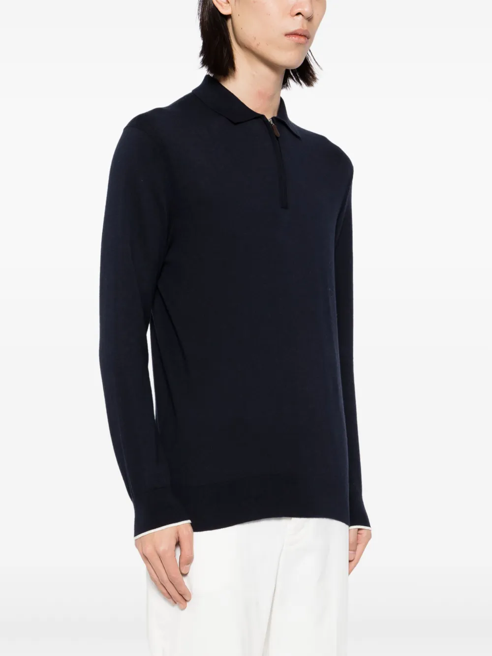 N.Peal Poloshirt met lange mouwen Blauw