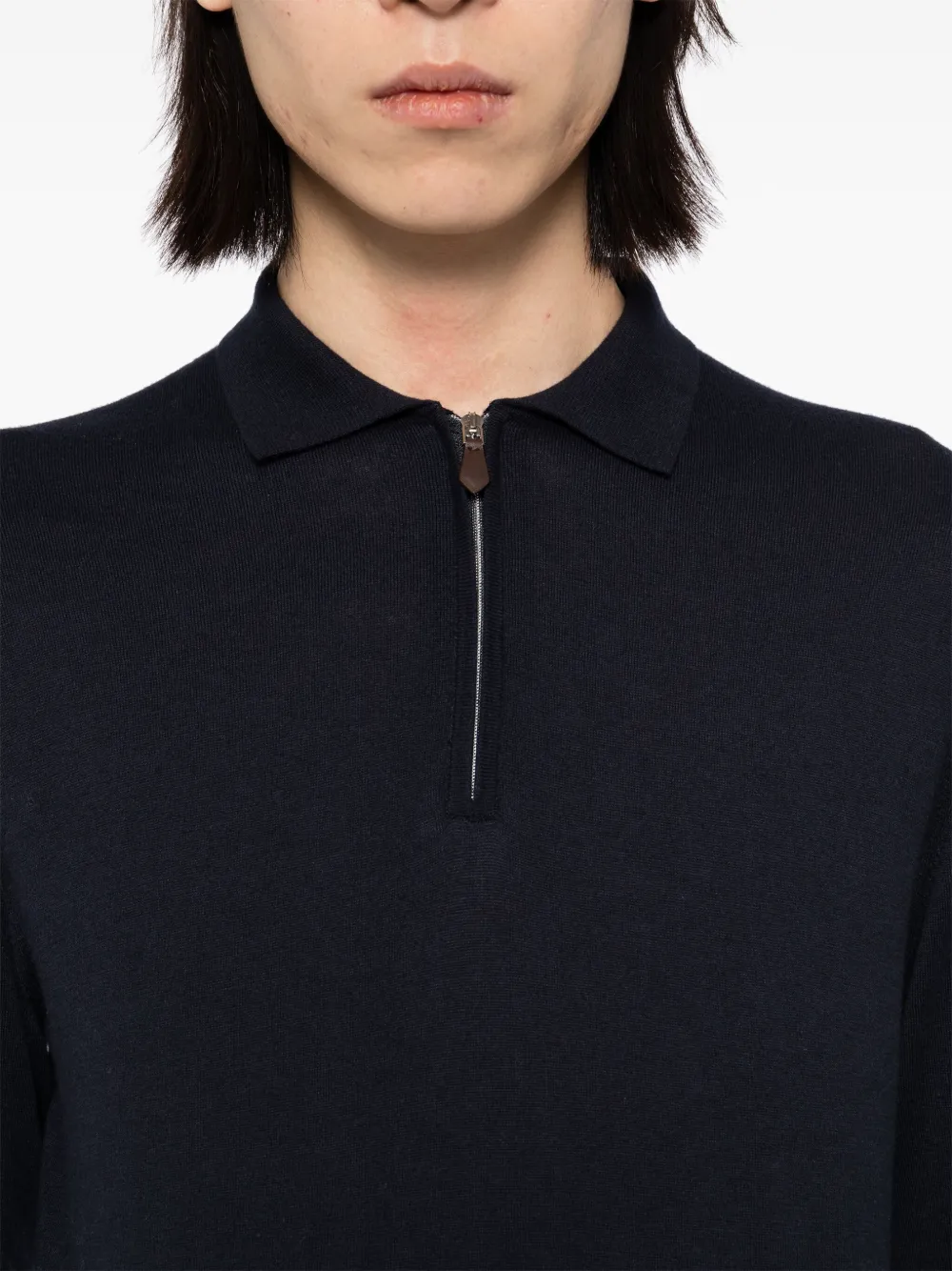 N.Peal Poloshirt met lange mouwen Blauw