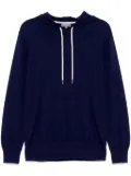 N.Peal Cotton Cash Silk hoodie - Blue