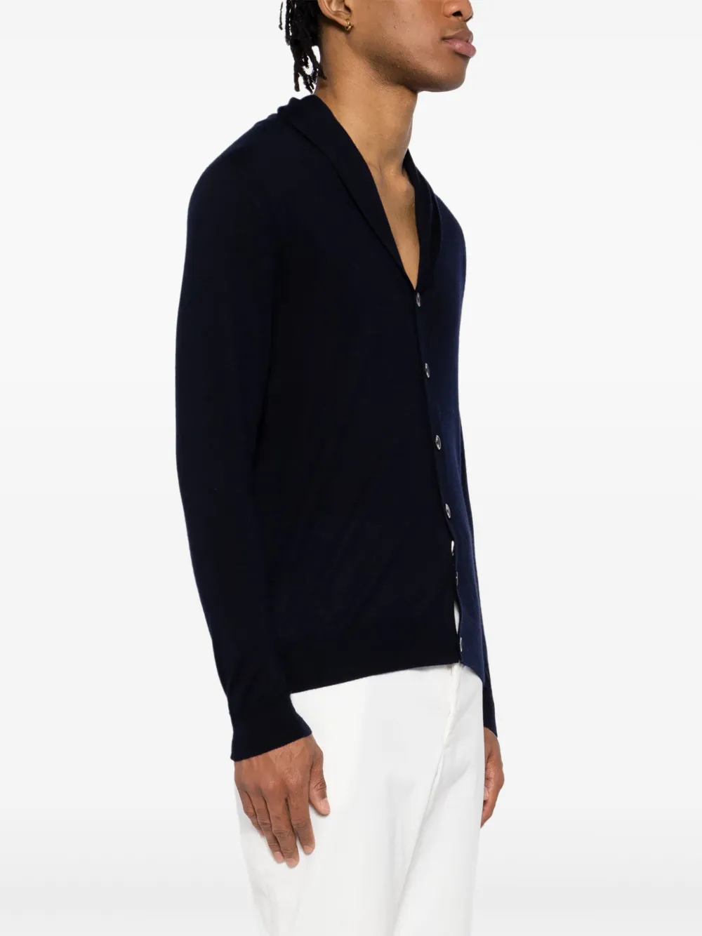 N.Peal Vest met sjaalkraag Blauw