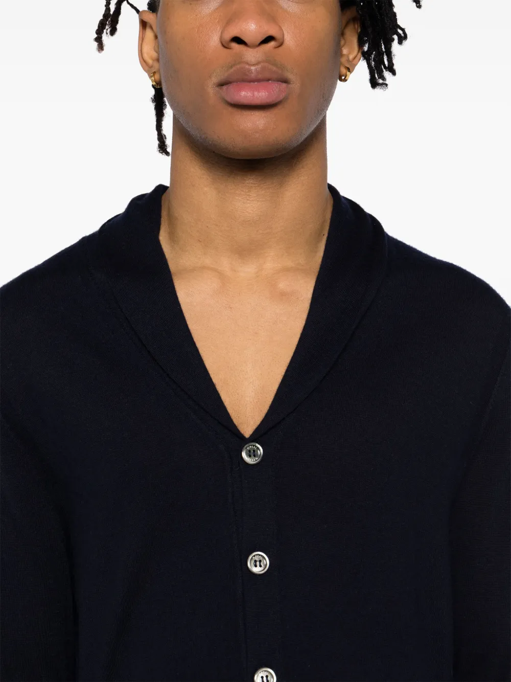 N.Peal Vest met sjaalkraag Blauw