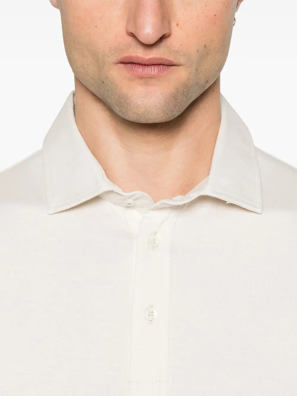 Brunello Cucinelli Jersey poloshirt Wit
