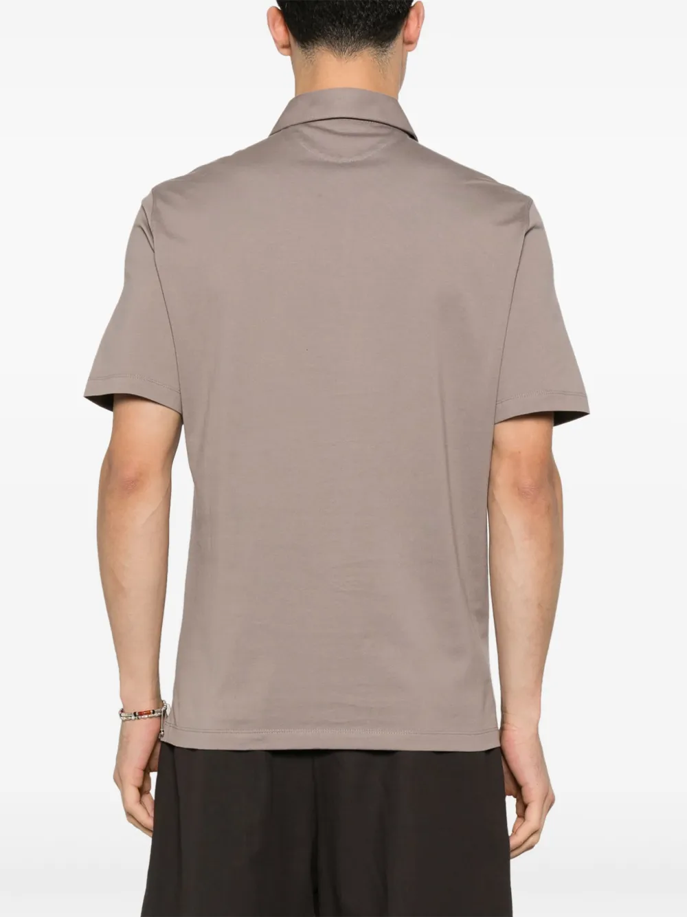 Brunello Cucinelli Jersey poloshirt Bruin