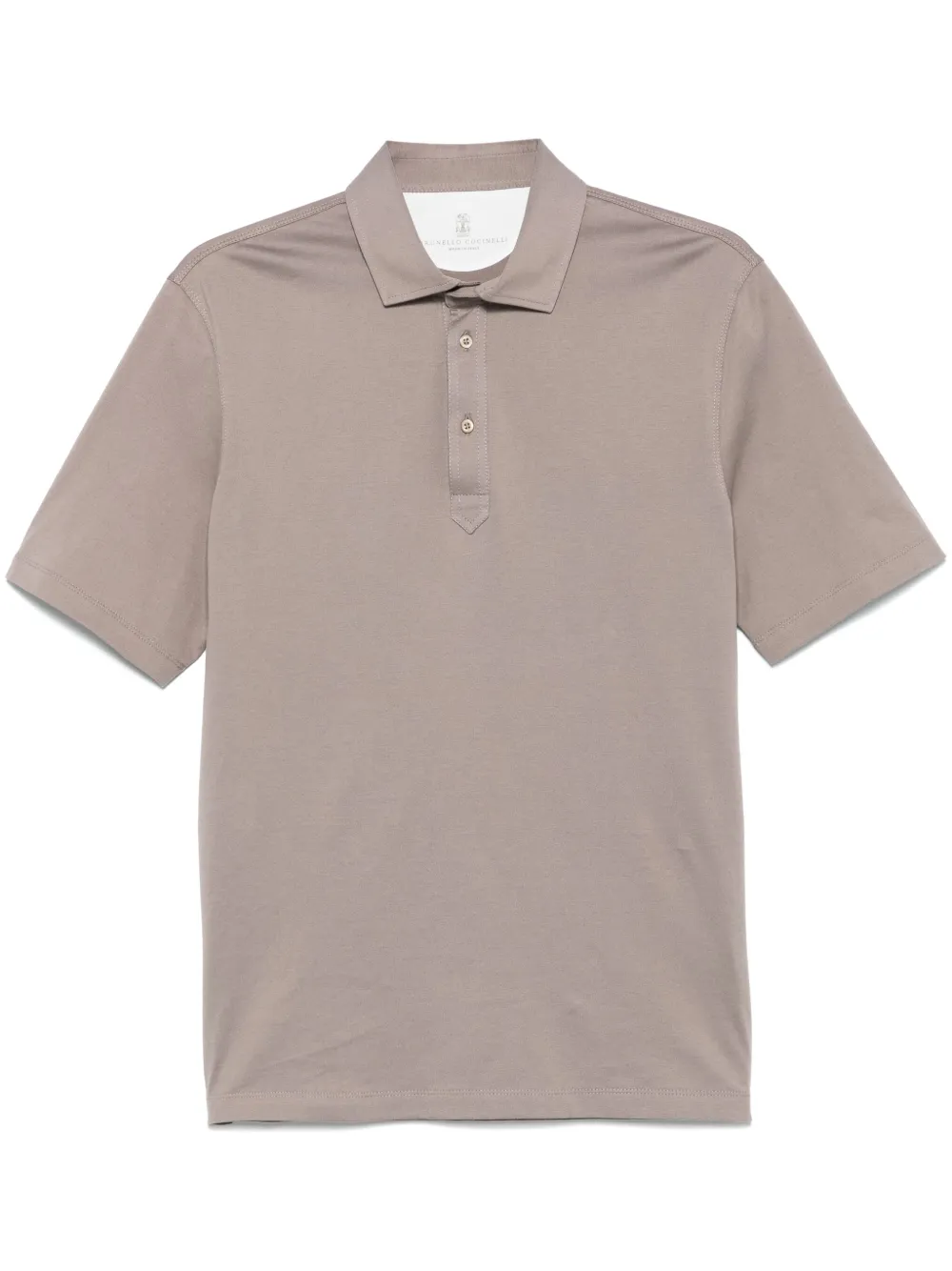 Brunello Cucinelli Jersey poloshirt Bruin