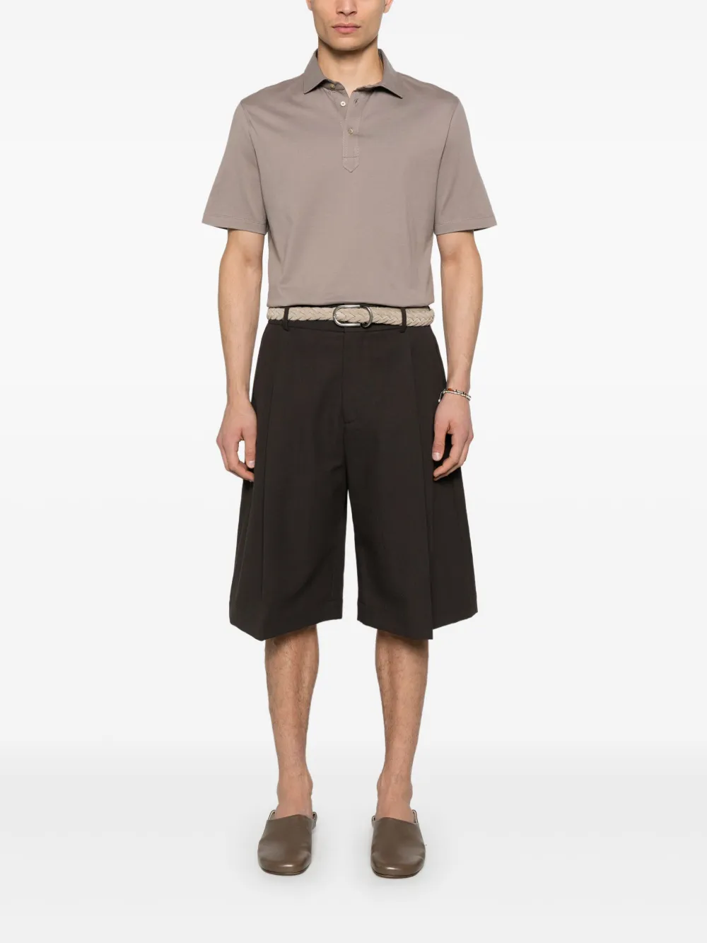 Brunello Cucinelli Jersey poloshirt - Bruin