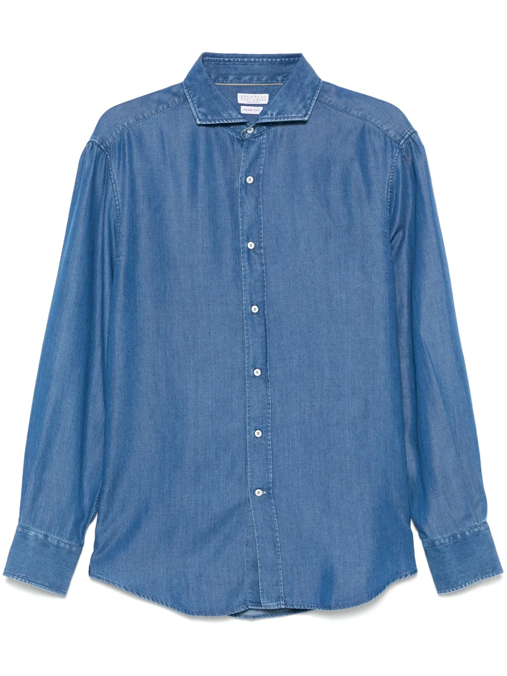 Brunello Cucinelli Overhemd met gespreide kraag Blauw