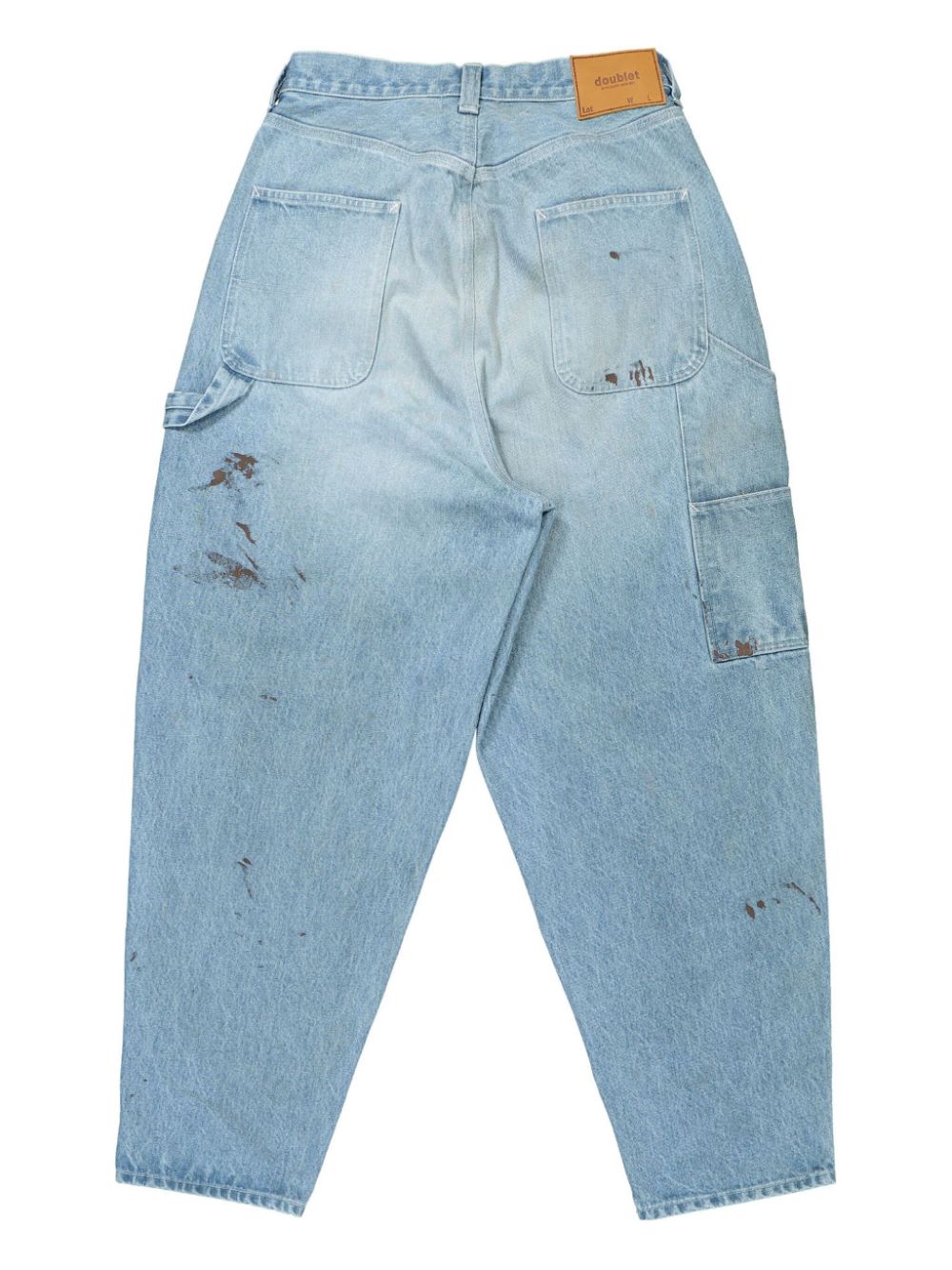 Doublet paint-splatter jeans - Blauw