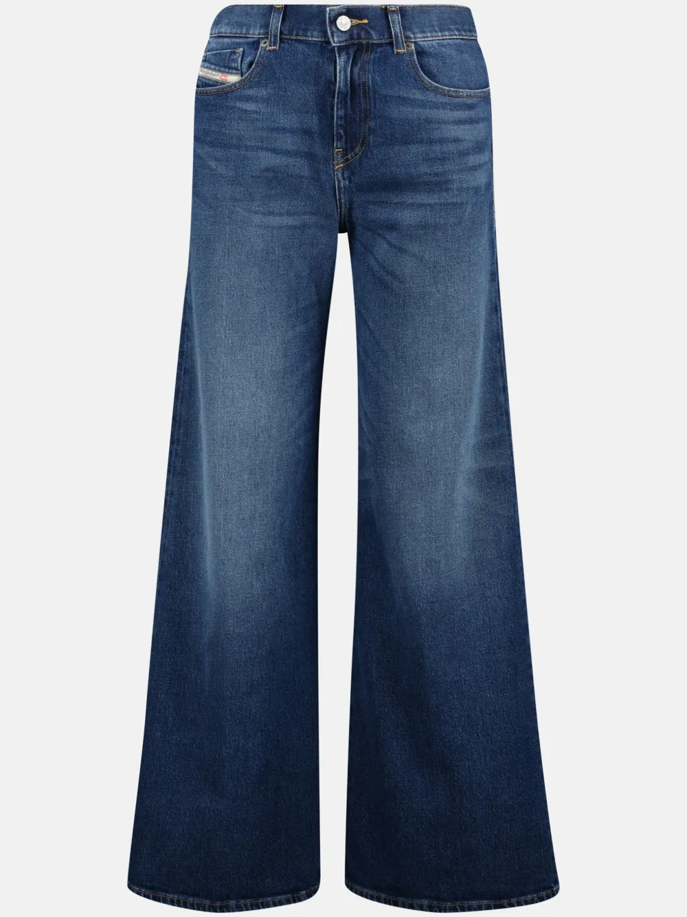 Shop Diesel 1978 D-akemi Wide-leg Jeans In Blue