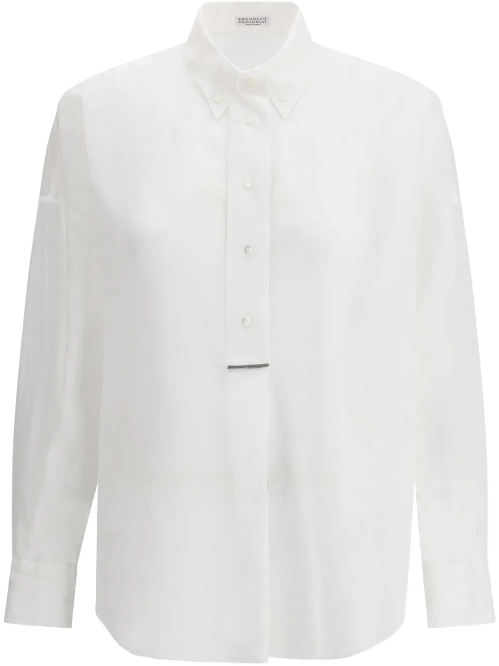 Brunello Cucinelli semi-sheer shirt Wit