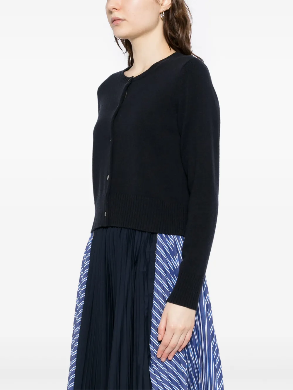 N.Peal Grofgebreid vest Blauw