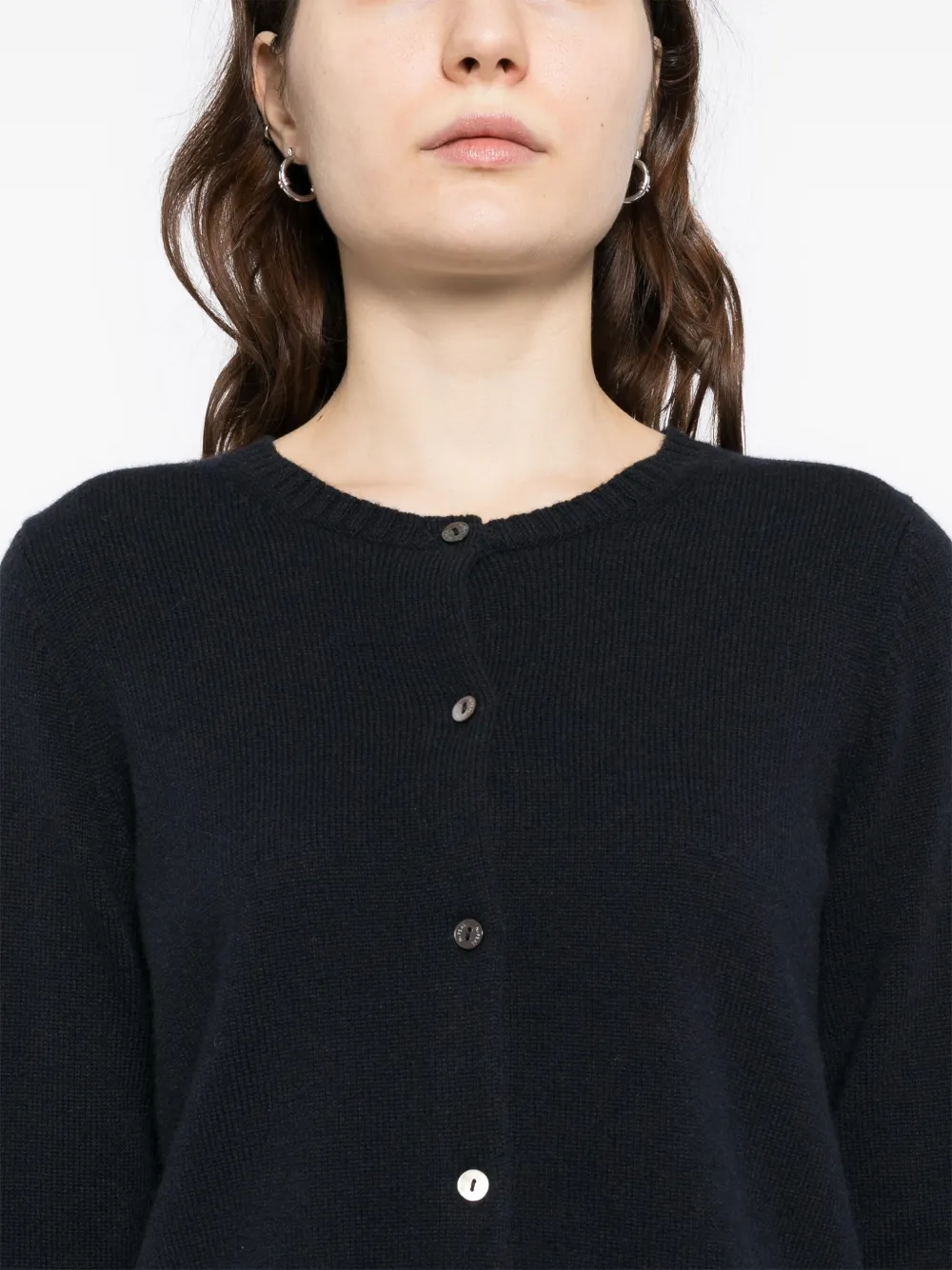 N.Peal Grofgebreid vest Blauw