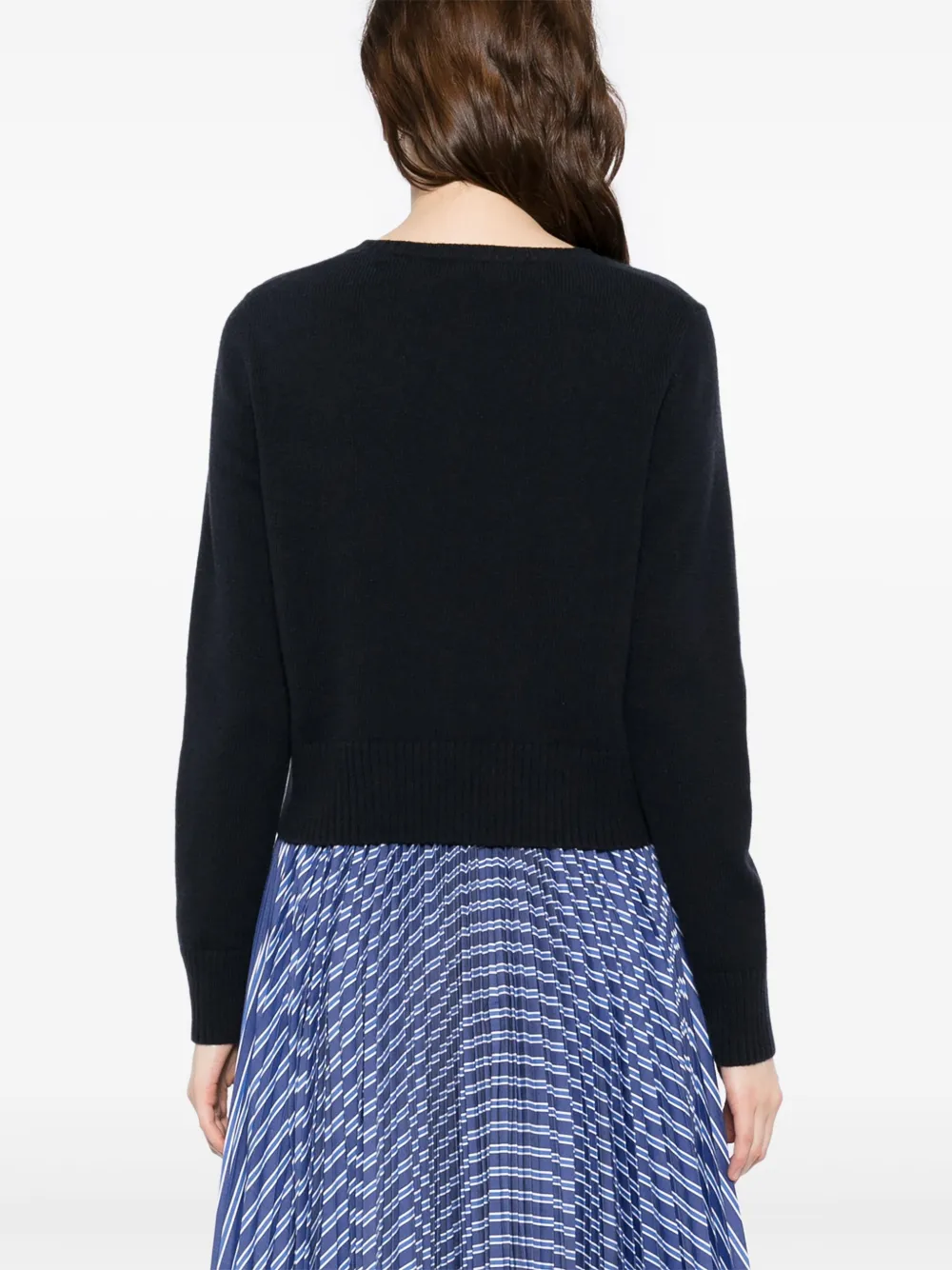 N.Peal Grofgebreid vest Blauw
