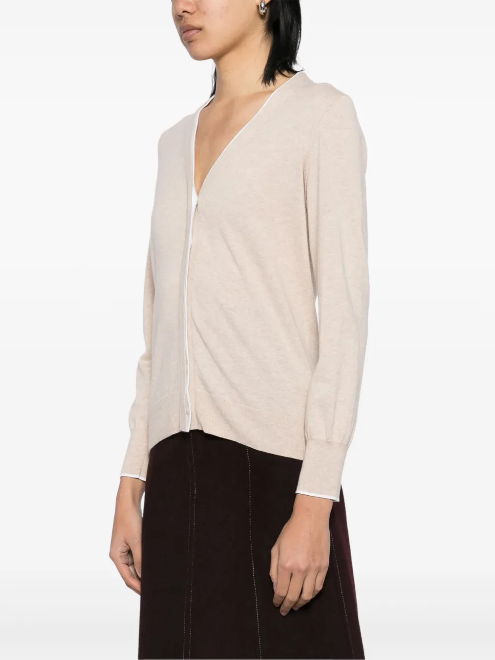 N.Peal Vest met V-hals Beige