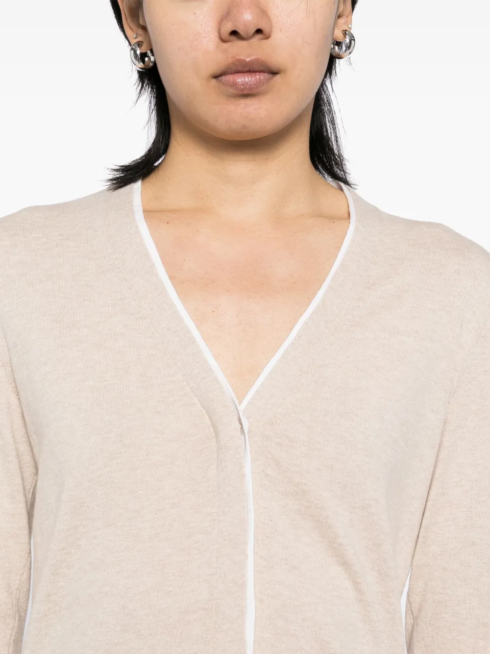 N.Peal Vest met V-hals Beige